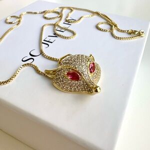 Fox Necklace | 14k Gold Plated Zirconia Luxury Jewelry